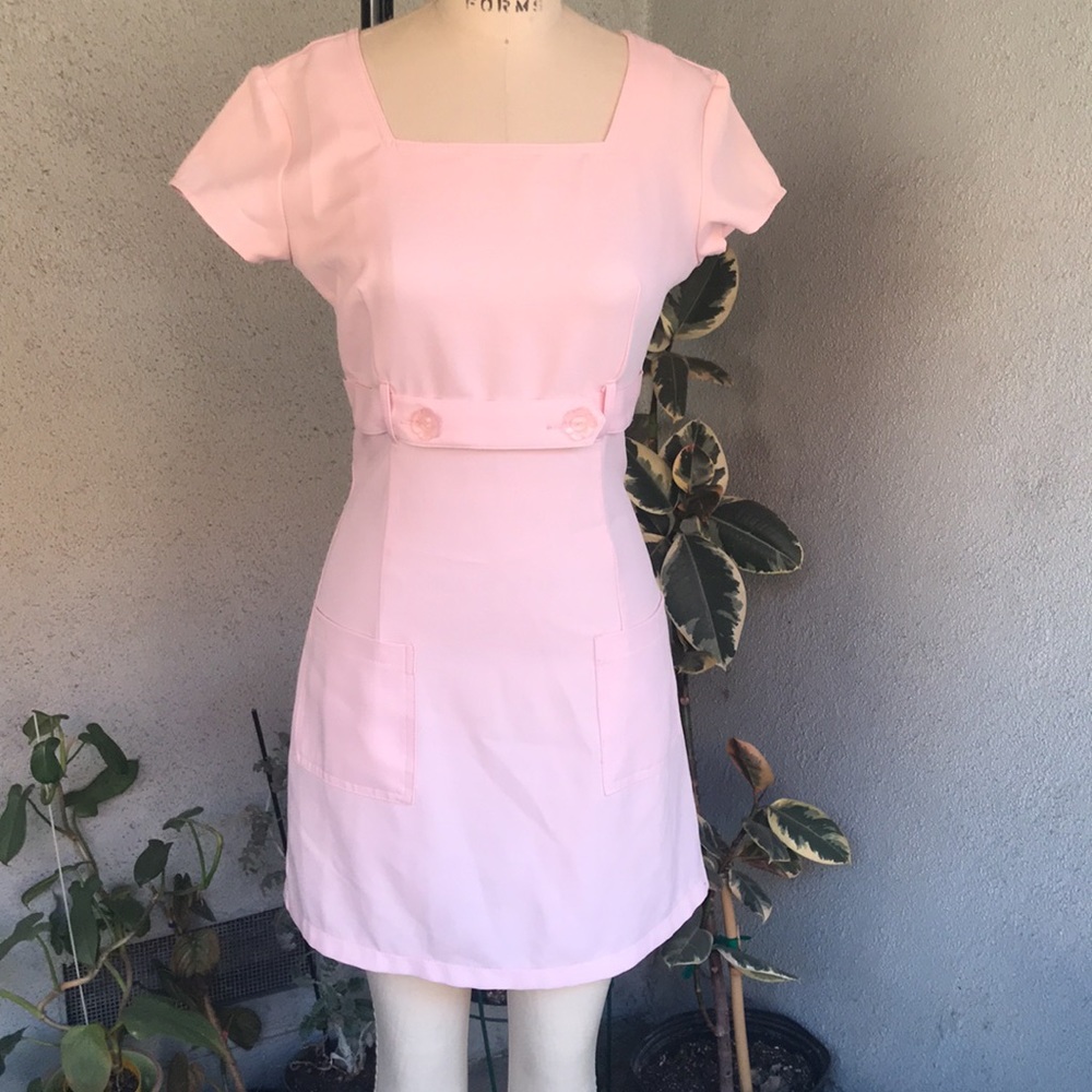 VINTAGE | Baby Pink Y2K Mini Barbiecore Coquette Junior Dress